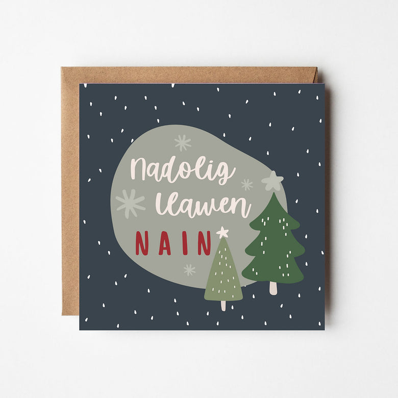 Nadolig Llawen nain Christmas card