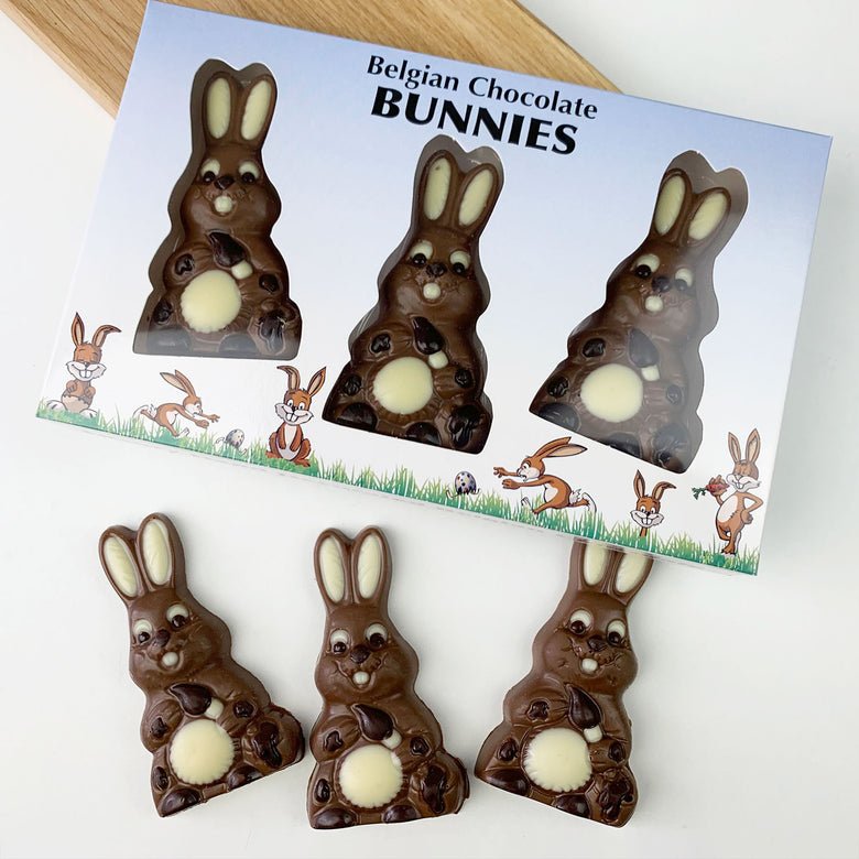 Belgian chocolate bunnies