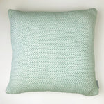 Pure new wool beehive cushion in sea green made in Wales by Tweedmill