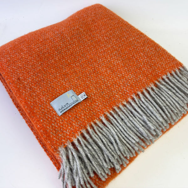 Welsh Pumpkin Illusion Wool Throw | Cushions and Blankets | Adra