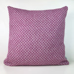 Pure new wool diamond cushion in mulberry made in Wales by Tweedmill