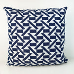 Organic cotton navy Welsh cushion made in Wales by Tweedmill