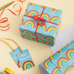 wrapping paper and gift bags
