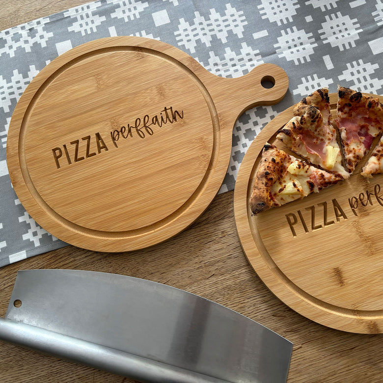 Pizza perffaith bamboo board