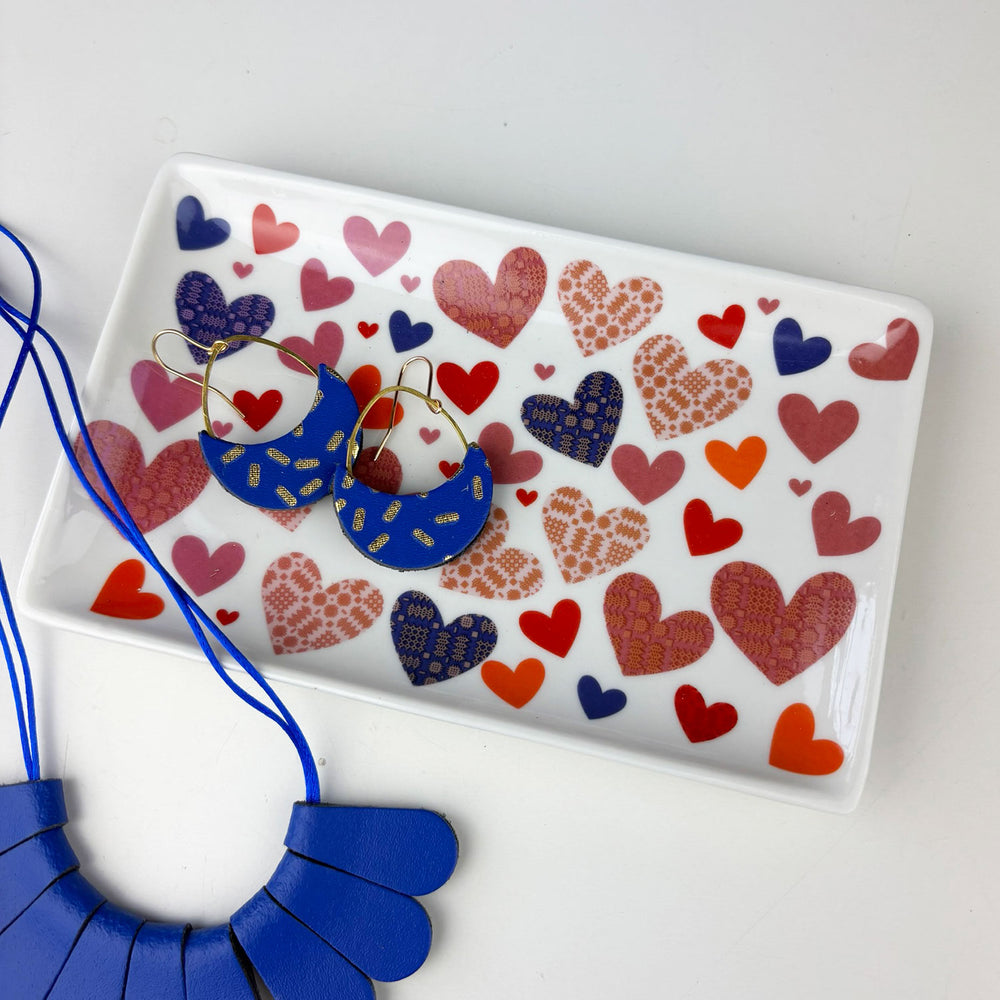 Hearts trinket dish - rectangle