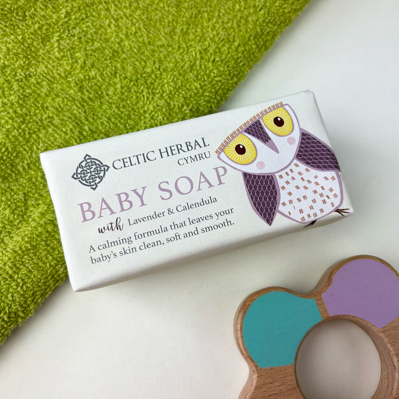 Handmade baby soap with lavender essential oil by Celtic Herbal