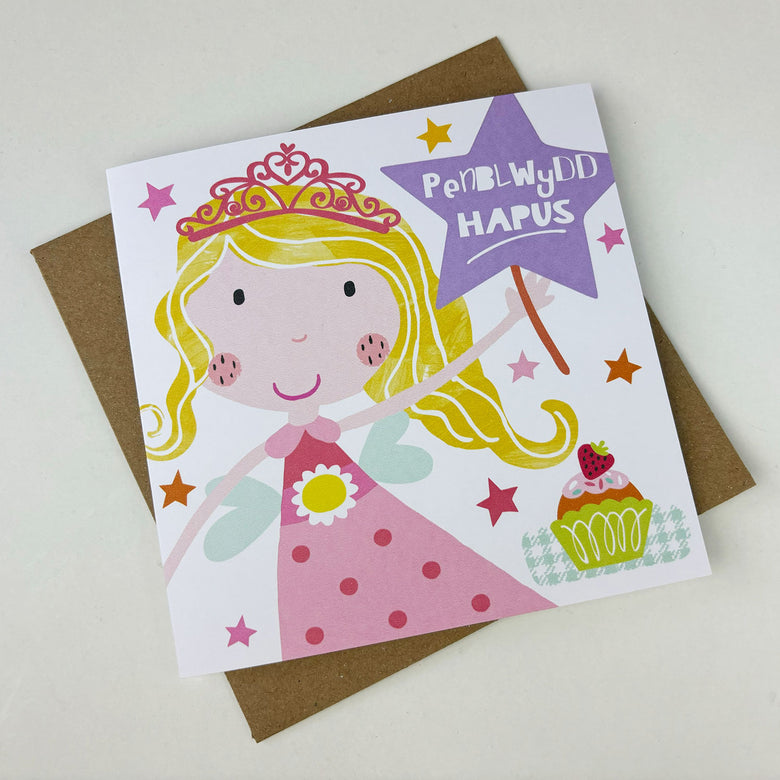 Penblwydd hapus card - fairy