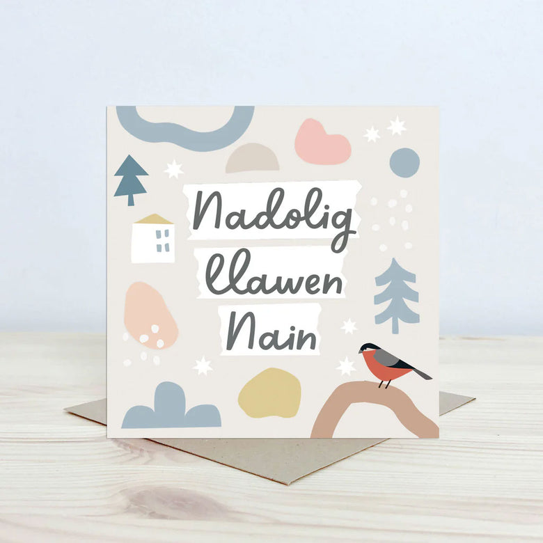 Nadolig Llawen Nain Christmas card