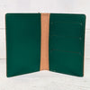 Leather passport cover - green