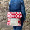 Welsh oilcloth Postman bag - red carthen