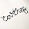 Knitted wire word - Cartref