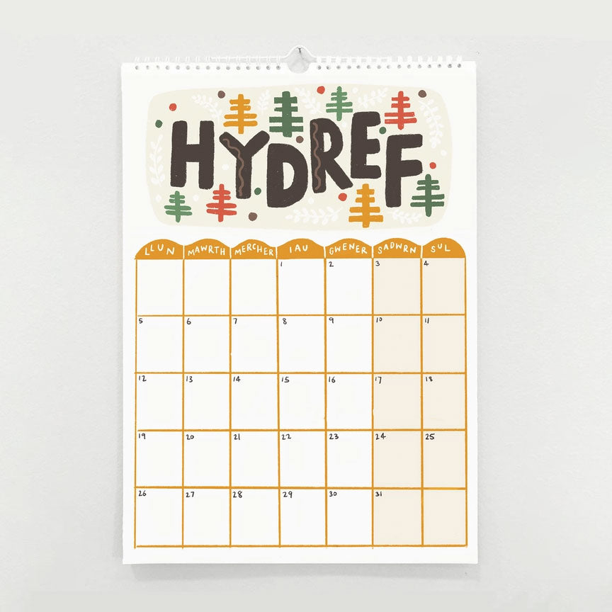 2026 A4 Welsh calendar