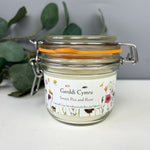 Soy wax Welsh candle featuring the words Gerddi Cymru.