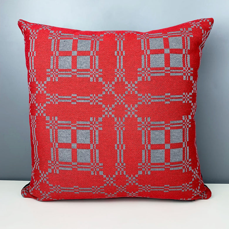 Brithwaith Welsh tapestry cushion - red