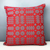 Welsh blanket print cushion - red