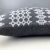 Welsh blanket print cushion - grey