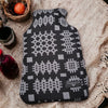 Welsh blanket hot water bottle - black