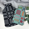 Mini Welsh blanket hot water bottle - green