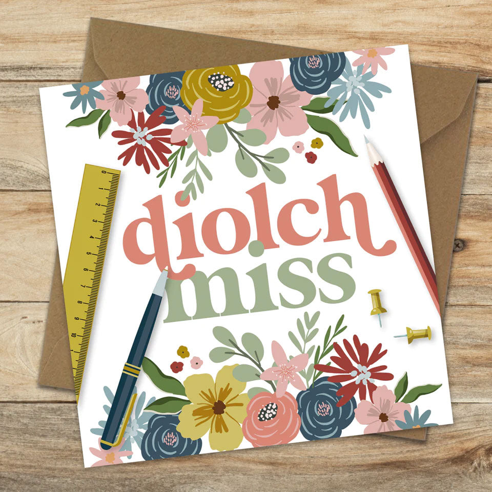 Diolch Miss card