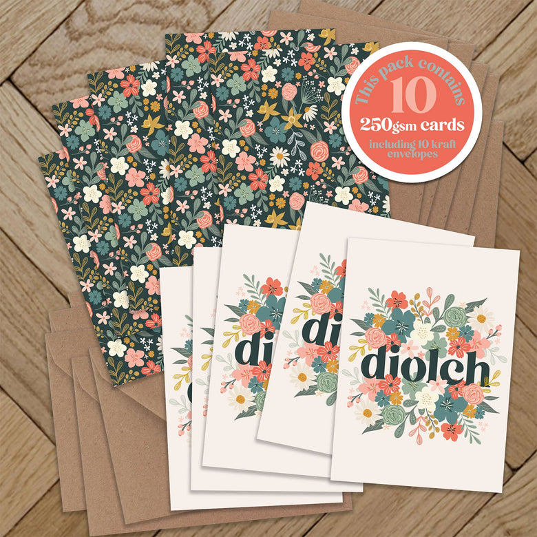 Diolch mini card pack