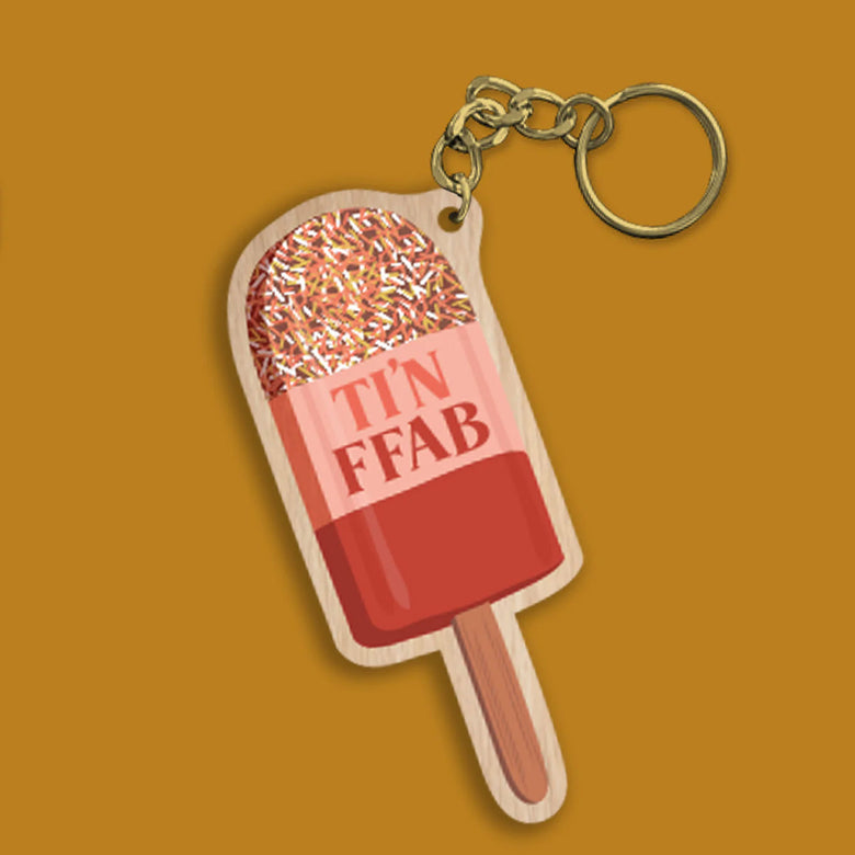 Ti'n ffab wooden keyring