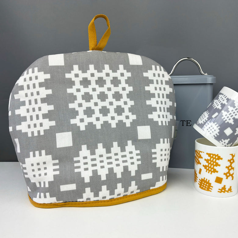 Welsh blanket print tea cosy