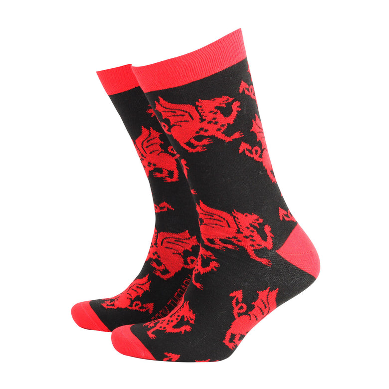 Dragon men's socks - black/red