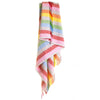 Pure new wool Welsh throw in rainbow stripes by Tweedmill