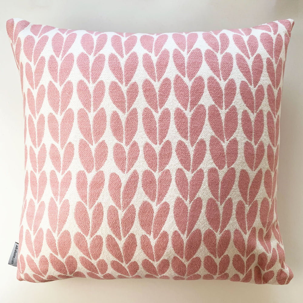 Organic cotton sycamore cushion - dusky pink