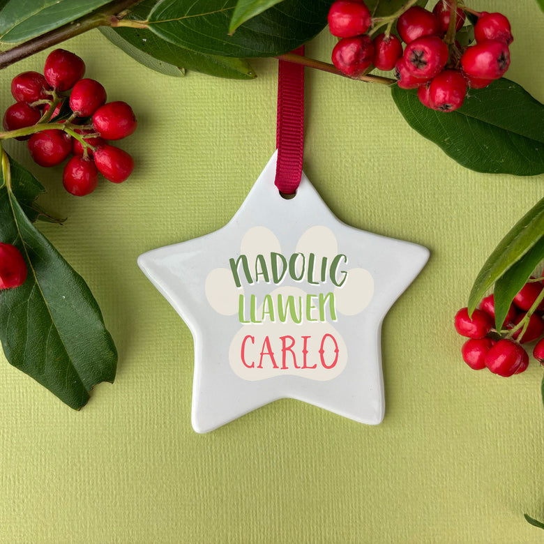 Personalised pet Christmas decoration