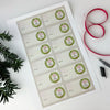 Welsh Christmas gift labels - wreath