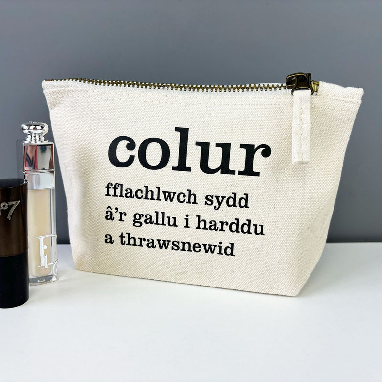 Colur Welsh definition make-up bag