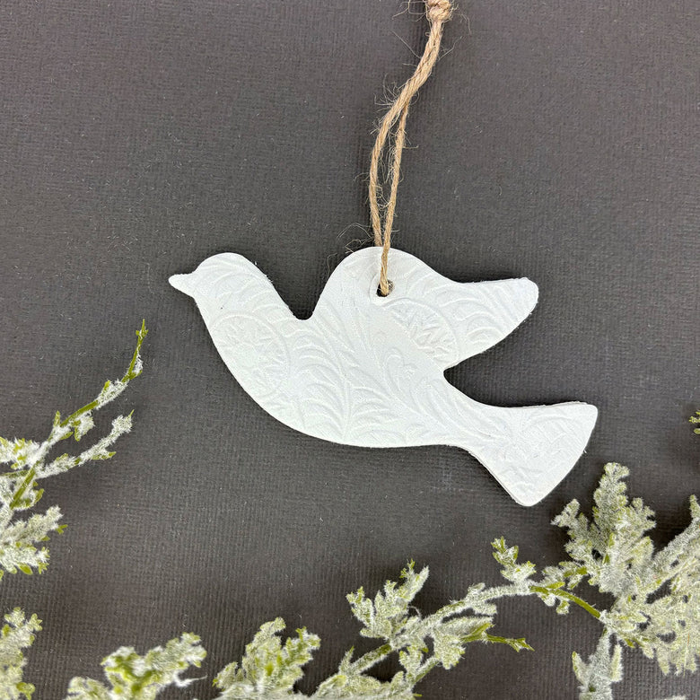 Dove clay Christmas decoration