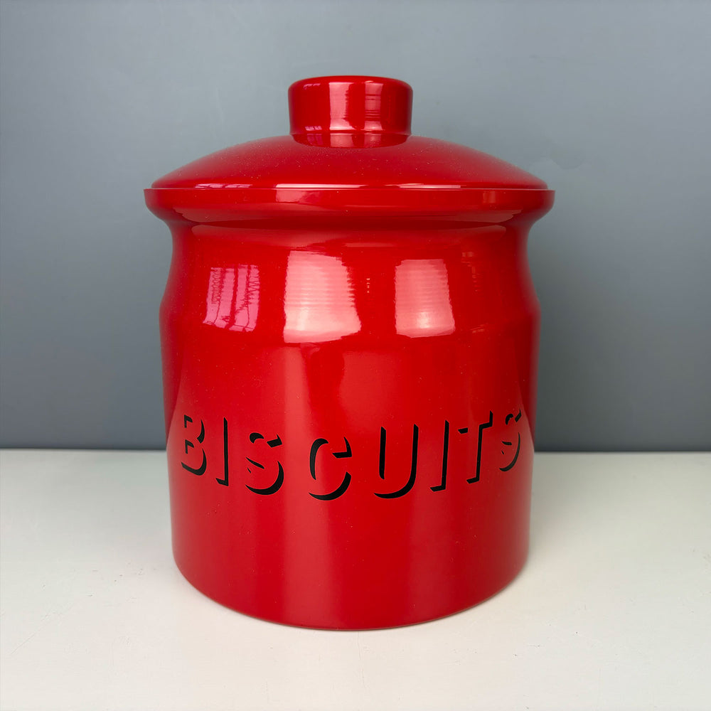 Biscuits biscuit barrel - block, red