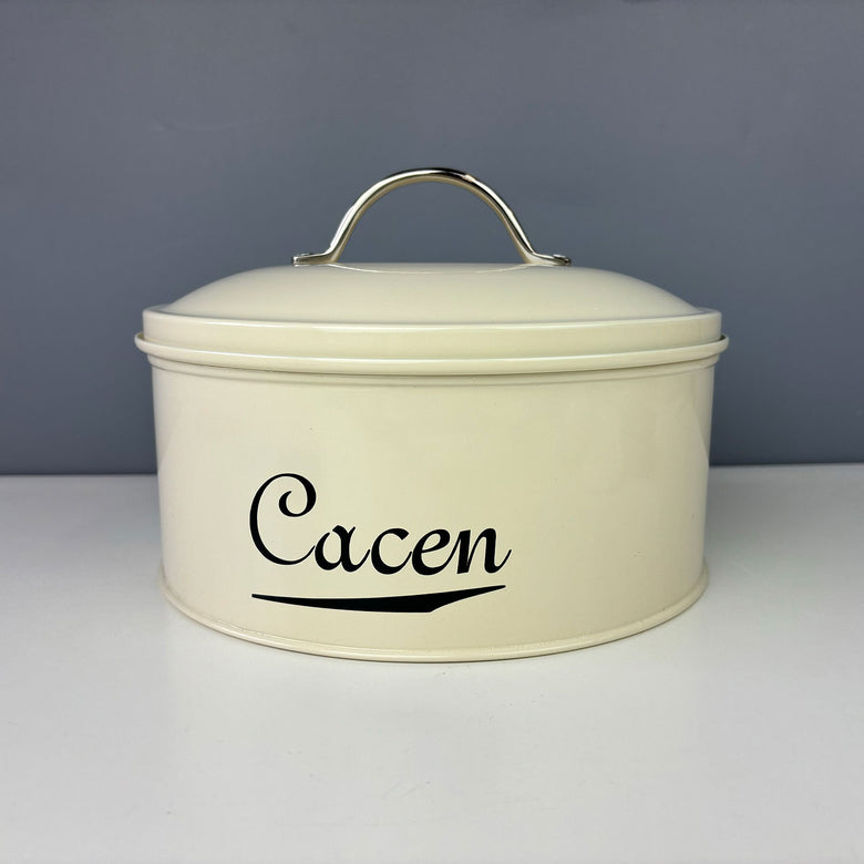Cacen cake tin - slash, cream & chrome