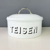 Cacen/Teisen cake tin - block, chalk white & chrome
