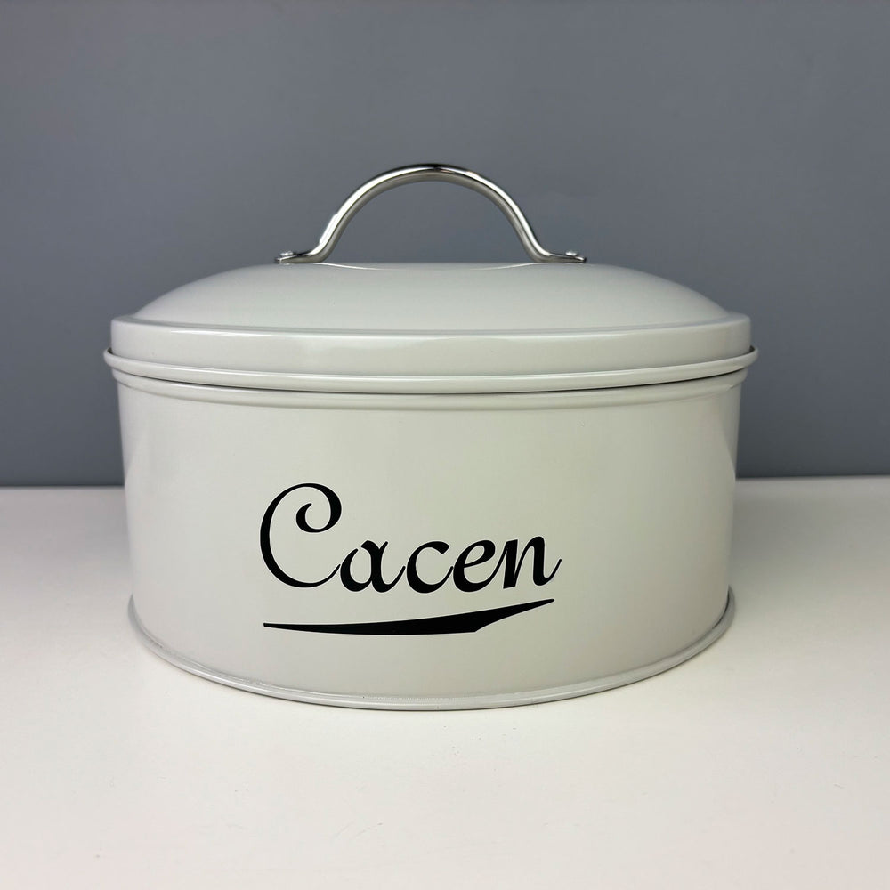 Cacen/Teisen cake tin - slash, light grey & chrome