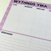 Wythnos yma weekly planner notepad