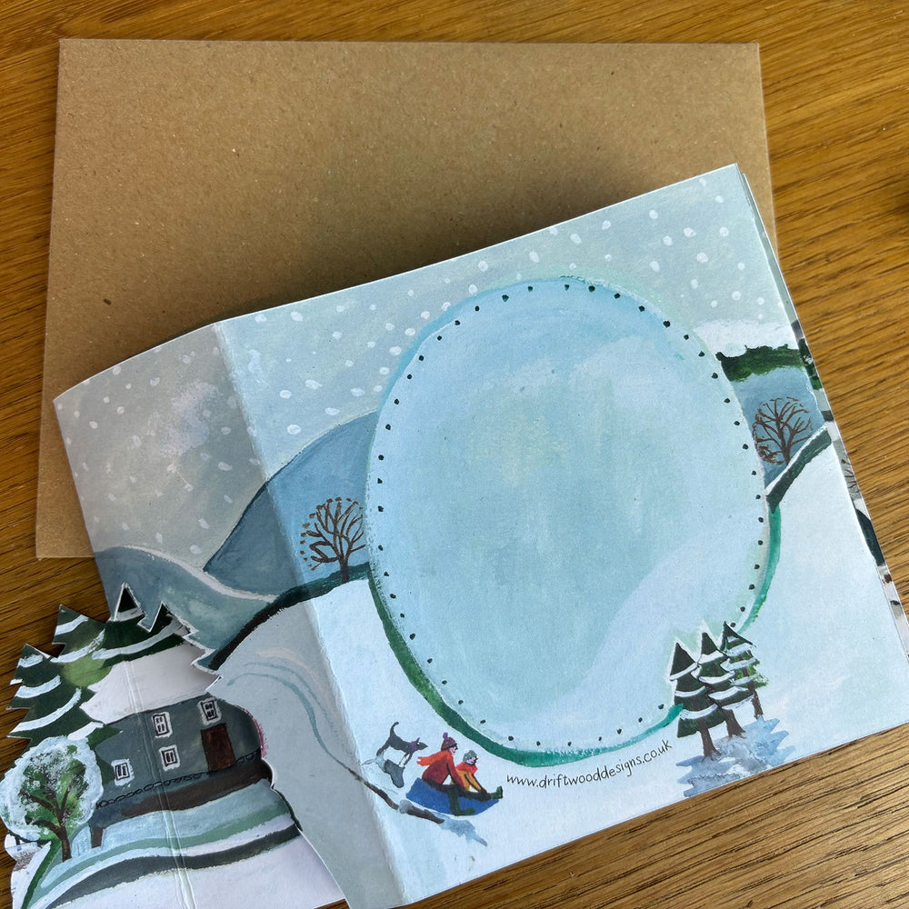 Welsh wintery scene 3D card/decoration