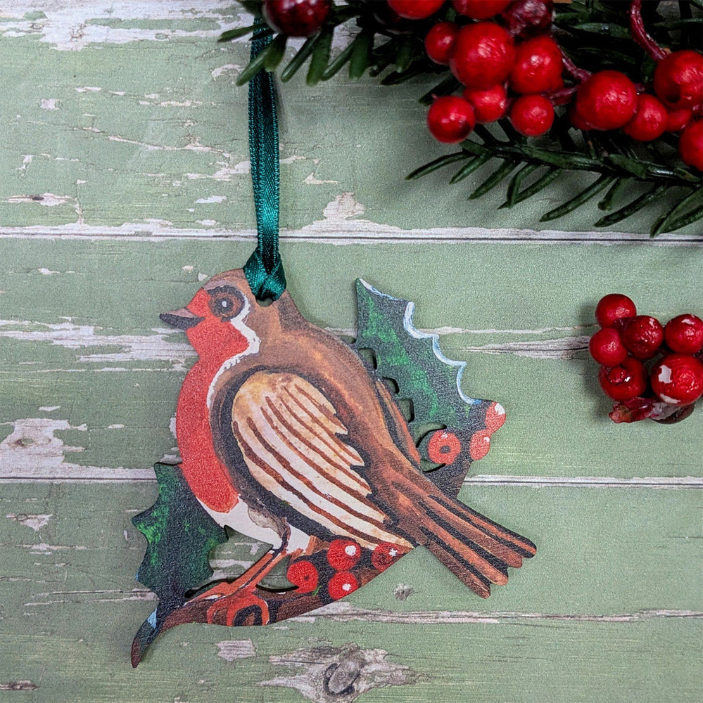 Red robin Christmas decoration by Lizzie Spikes for Driftwood Design