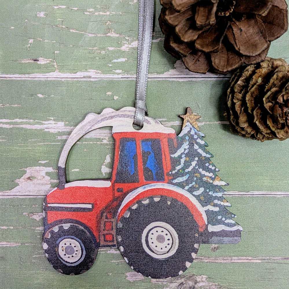 Tractor Christmas decoration by Lizzie Spikes for Driftwood Design