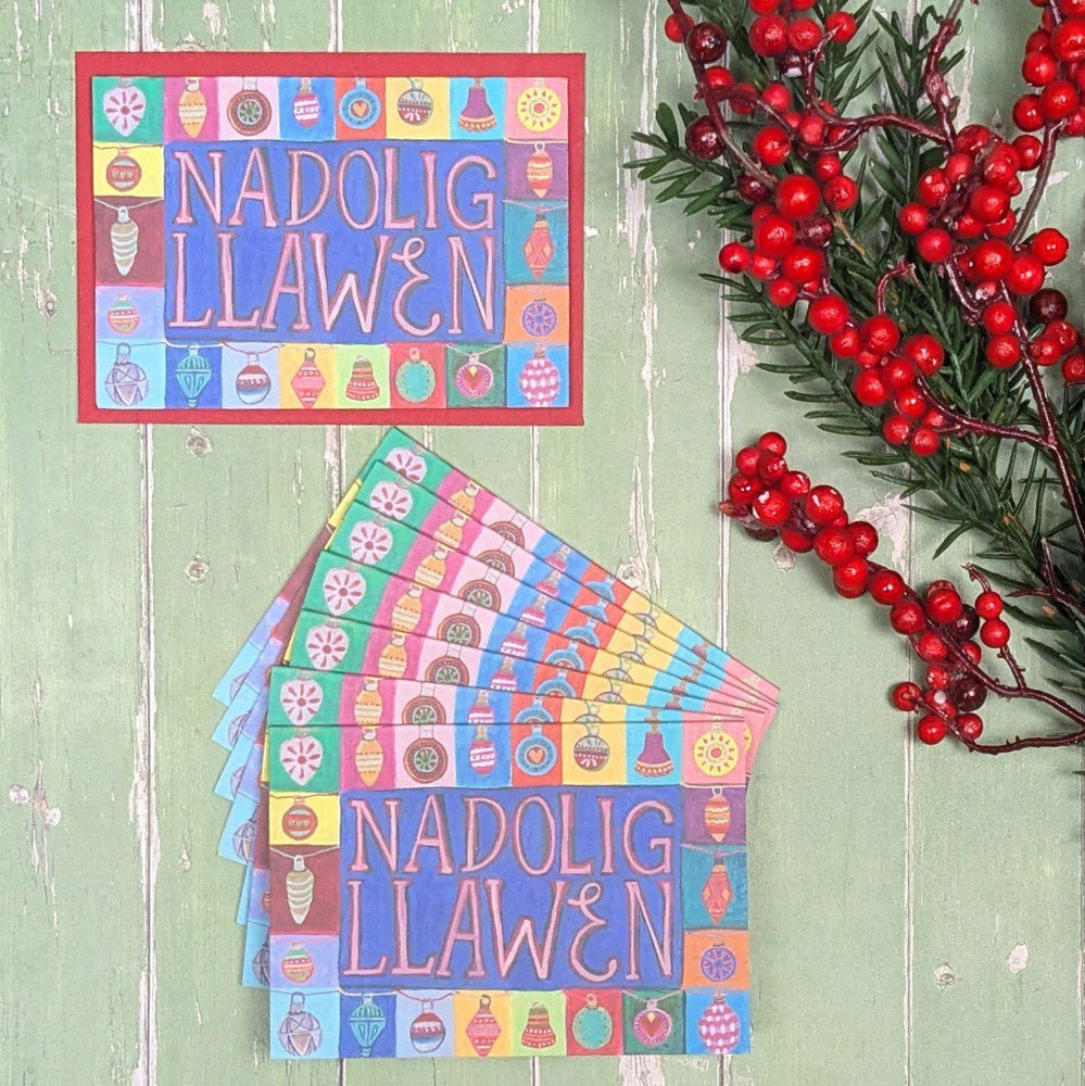 Nadolig Llawen Christmas card pack by Driftwood Designs