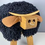 Ewemoo Welsh black bull footstool