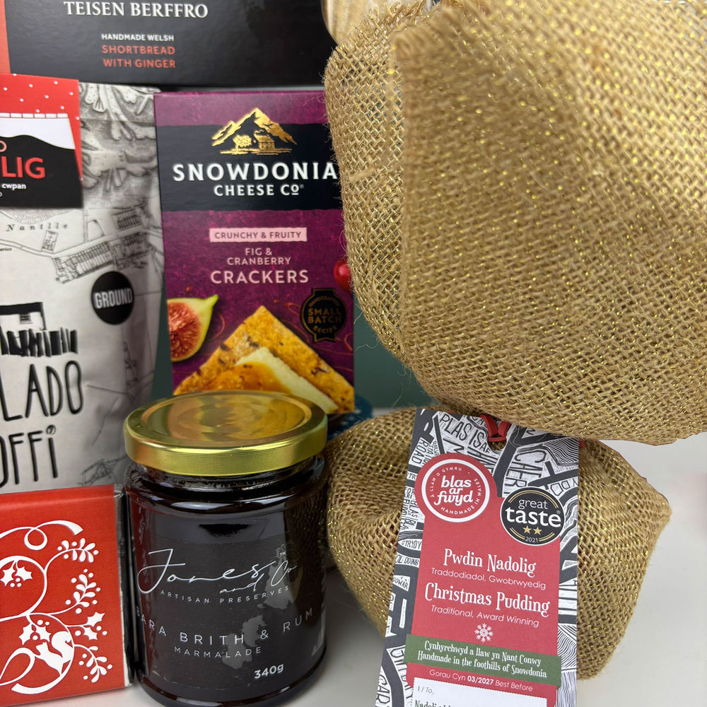Luxury Welsh Christmas hamper bag