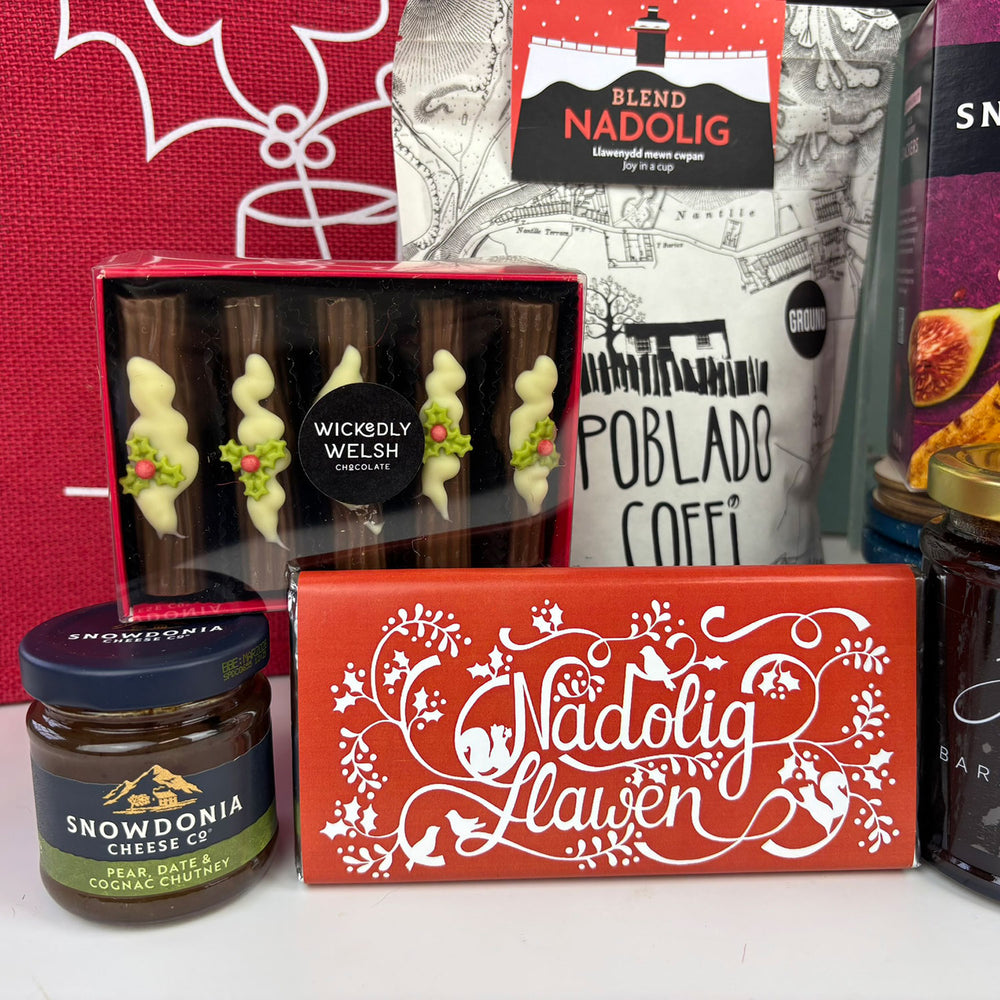 Luxury Welsh Christmas hamper bag