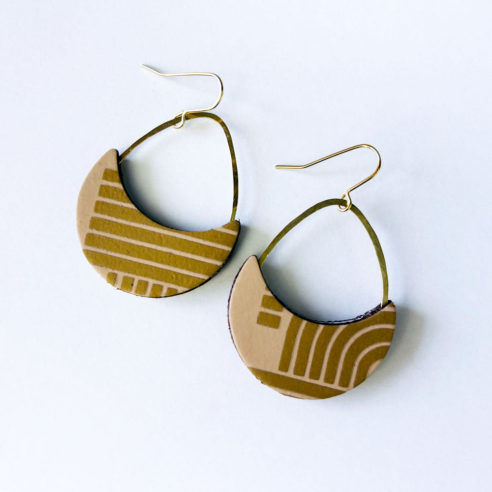 Handmade leather earrings