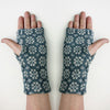 Dinas tapestry wool fingerless gloves