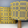 Welsh blanket print lampshade - mustard