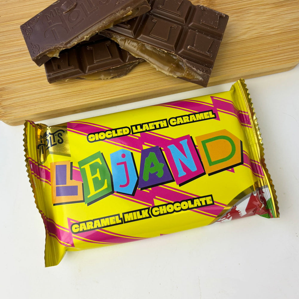 Lejand caramel chocolate bar | Mr Holt's Welsh chocolate | Adra