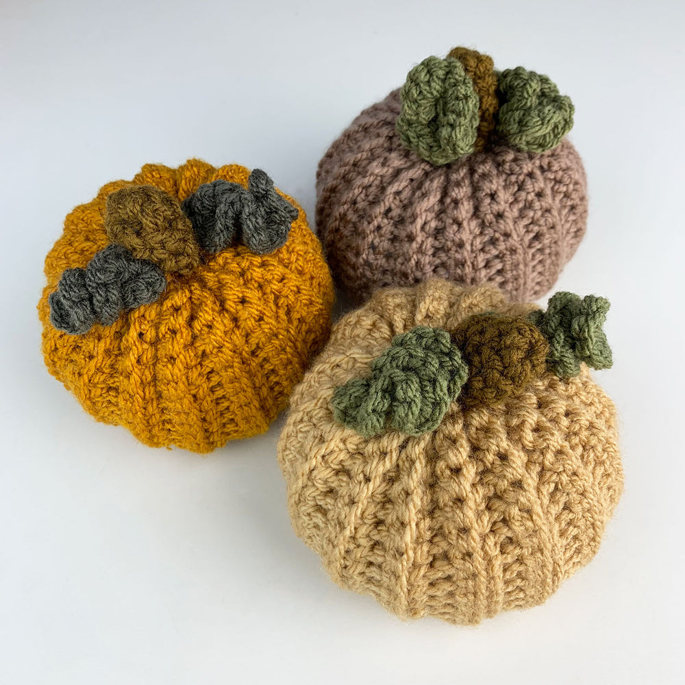 Hand crocheted pumpkin